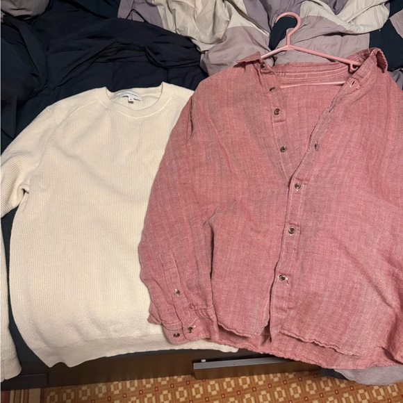 Banana Republic shirts, sweaters and polos bundle all large and new/lightly worn - Picture 1 of 8